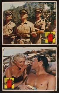 6d146 BRIDGE ON THE RIVER KWAI 8 LCs R72 William Holden, Alec Guinness, David Lean WWII classic!