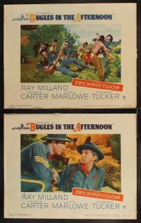 6d154 BUGLES IN THE AFTERNOON 8 LCs '52 Ray Milland, Helena Carter, cavalry vs Native Americans!