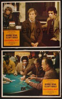 6d161 CALIFORNIA SPLIT 8 LCs '74 Robert Altman, George Segal & Elliott Gould as pro poker players!