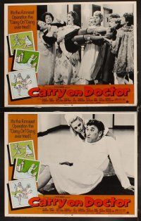6d172 CARRY ON DOCTOR 8 LCs '72 sexiest English hospital nurses, wacky border artwork!