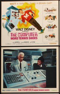 6d028 COMPUTER WORE TENNIS SHOES 9 LCs '69 Walt Disney, young Kurt Russell & wacky machine!