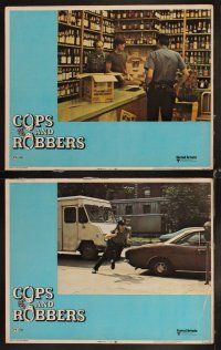 6d205 COPS & ROBBERS 8 LCs '74 policemen Cliff Gorman & Joe Bologna stealing money!