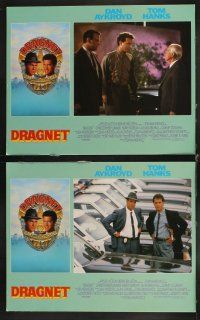 6d250 DRAGNET 8 LCs '87 Dan Aykroyd as detective Joe Friday with Tom Hanks, border art by McGinty!