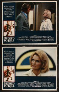 6d251 DRESSED TO KILL 8 LCs '80 Brian De Palma, Michael Caine, Angie Dickinson!