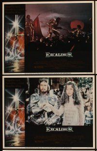 6d927 EXCALIBUR 6 LCs '81 John Boorman, Nigel Terry as King Arthur, Knights of the Round Table!