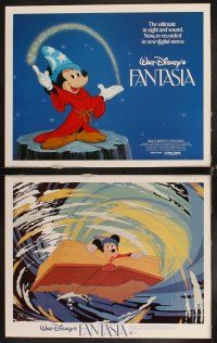 6d277 FANTASIA 8 LCs R82 sorcerer's apprentice Mickey Mouse, Disney musical cartoon classic!
