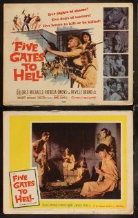 6d291 FIVE GATES TO HELL 8 LCs '59 James Clavell, Patricia Owens + five girls with machine guns!