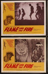 6d293 FLAME & THE FIRE 8 LCs '66 Pierre Dominique Gaisseau, naked African natives!
