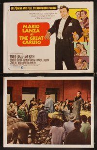 6d340 GREAT CARUSO 8 LCs R70 huge close up headshot of Mario Lanza & with pretty Ann Blyth!