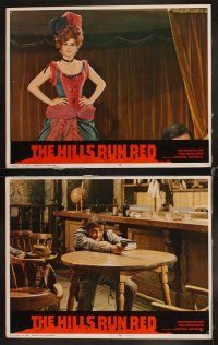 6d384 HILLS RUN RED 8 LCs '67 Carlo Lizzani's Un Fiume di dollari, spaghetti western!
