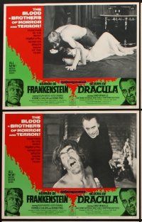 6d938 HORROR OF FRANKENSTEIN/SCARS OF DRACULA 6 LCs '71 the blood-brothers of horror & terror!