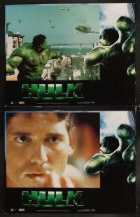 6d397 HULK 8 LCs '03 Ang Lee, Eric Bana as Bruce Banner, sexy Jennifer Connelly, Marvel comics!