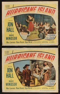 6d400 HURRICANE ISLAND 8 LCs '51 lady pirate Marie Windsor is on the loose, Jon Hall!