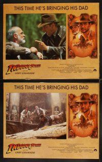 6d414 INDIANA JONES & THE LAST CRUSADE 8 LCs '89 Spielberg, Harrison Ford & Sean Connery!