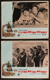 6d423 IT'S A MAD, MAD, MAD, MAD WORLD 8 LCs R70 crazed Buddy Hackett & Mickey Rooney in airplane!