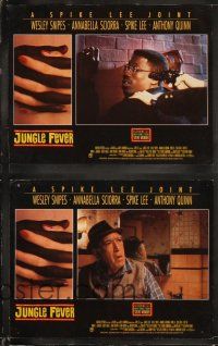 6d436 JUNGLE FEVER 8 LCs '90 Spike Lee, Wesley Snipes, Annabella Sciorra, interracial romance!