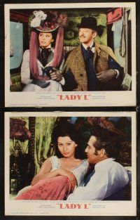 6d447 LADY L 8 LCs '66 sexy Sophia Loren, Paul Newman & David Niven, directed by Peter Ustinov!