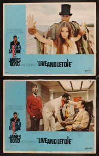 6d465 LIVE & LET DIE 8 LCs '73 Roger Moore as James Bond, Jane Seymour, Yaphet Kotto!