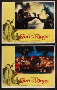 6d473 LORD OF THE RINGS 8 LCs '78 Ralph Bakshi cartoon from classic J.R.R. Tolkien novel!