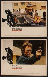 6d843 MAGNUM FORCE 7 int'l LCs '73 great images of Clint Eastwood as toughest cop Dirty Harry!