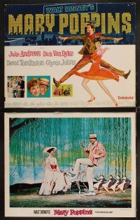 6d495 MARY POPPINS 8 LCs '64 Disney classic, Dick Van Dyke w/Julie Andrews & dancing!