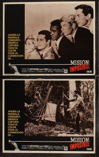 6d845 MISSION IMPOSSIBLE 7 Spanish/U.S. LCs '66 Peter Graves, Martin Landau, sexy Barbara Bain!