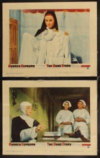 6d551 NUN'S STORY 8 LCs '59 religious missionary Audrey Hepburn, Peter Finch, Fred Zinnemann