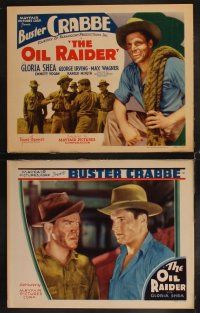 6d556 OIL RAIDER 8 LCs '34 cowboy Buster Crabbe drilling for black gold, Gloria Shea