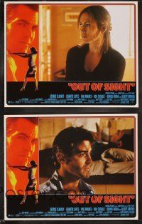 6d568 OUT OF SIGHT 8 LCs '98 George Clooney, Jennifer Lopez, directed by Steven Soderbergh!