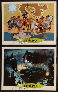 6d586 PETER PAN 8 LCs R76 Walt Disney animated cartoon fantasy classic, great full-length art!