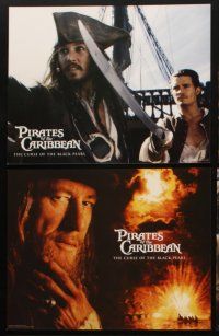 6d004 PIRATES OF THE CARIBBEAN 14 LCs '03 Johnny Depp as Jack Sparrow, Keira Knightley, Bloom!