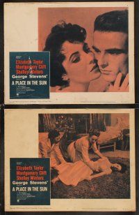 6d592 PLACE IN THE SUN 8 LCs R59 Montgomery Clift, Elizabeth Taylor, Shelley Winters,George Stevens