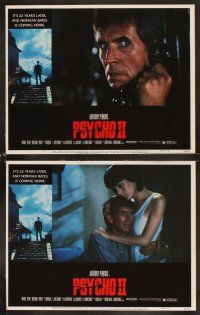 6d606 PSYCHO II 8 LCs '83 Anthony Perkins as Norman Bates, Vera Miles, Meg Tilly, horror sequel!