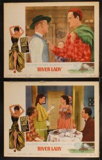 6d862 RIVER LADY 7 LCs R56 Yvonne De Carlo, Dan Duryea, brawling story of the lusty Mississippi!
