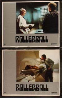 6d626 ROLLERBALL 8 LCs '75 James Caan & sexy Maud Adams in a future where war does not exist!