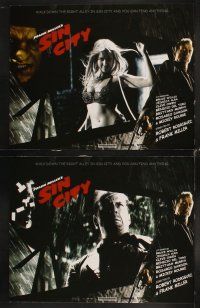 6d666 SIN CITY 8 LCs '05 graphic novel by Frank Miller, cool image of Bruce Willis & cast