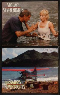 6d668 SIX DAYS SEVEN NIGHTS 8 LCs '98 Ivan Reitman, Harrison Ford & Anne Heche stranded on island!