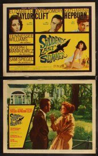 6d704 SUDDENLY, LAST SUMMER 8 LCs '60 Katharine Hepburn, sexy Liz Taylor & Montgomery Clift!
