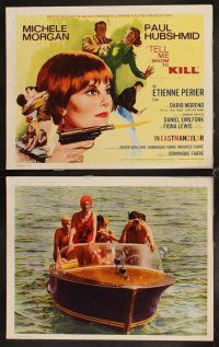 6d721 TELL ME WHOM TO KILL 8 LCs '65 deadly sexy French Michele Morgan, Dis-moi qui tuer!