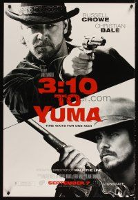 6g014 3:10 TO YUMA advance DS 1sh '07 cowboys Russell Crowe & Christian Bale!