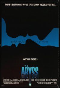 6g021 ABYSS int'l 1sh '89 directed by James Cameron, Ed Harris, Mary Elizabeth Mastrantonio!