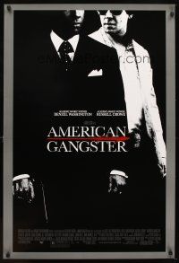 6g045 AMERICAN GANGSTER DS 1sh '07 Denzel Washington, Russell Crowe, Ridley Scott directed!