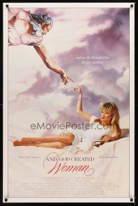 6g048 AND GOD CREATED WOMAN 1sh '87 Vadim directed, sexy Rebecca De Mornay!