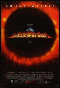 6g057 ARMAGEDDON advance DS 1sh '98 Bruce Willis, Ben Affleck, Billy Bob Thornton, Liv Tyler