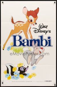 6g076 BAMBI 1sh R82 Walt Disney cartoon deer classic, great art with Thumper & Flower!