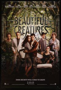 6g095 BEAUTIFUL CREATURES teaser DS 1sh '13 Alden Ehrenreich, Alice Englert, Jeremy Irons!