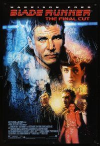 6g116 BLADE RUNNER DS 1sh R07 Ridley Scott sci-fi classic, art of Harrison Ford by Drew Struzan!