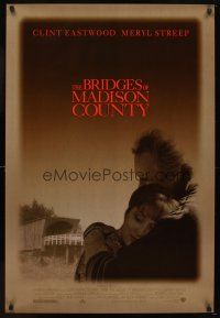 6g139 BRIDGES OF MADISON COUNTY 1sh '95 Clint Eastwood directs & stars w/Meryl Streep!
