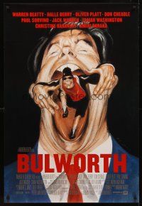 6g154 BULWORTH style B int'l 1sh '98 directed by Warren Beatty, cool political artwork!