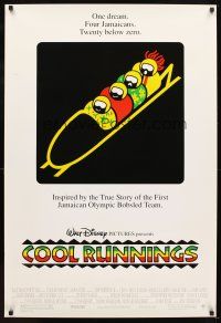 6g198 COOL RUNNINGS DS 1sh '93 John Candy, wacky Jamaican Olympic bobsledding team!